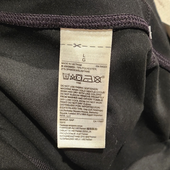 Gap GapFit Gflex Bootcut Leg Large Ankle Regular Rise Black Leggings Pants NWT - Picture 10 of 10